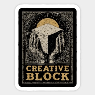 Glorifying the Creative Block Marble Sculptor Hands Shirt Sticker